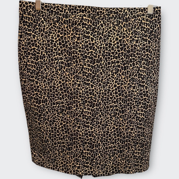 J CREW No 2 Pencil Skirt Leopard 12 | Brown Black Animal Mob Wife Old Money Y2K - Picture 6 of 13